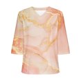thumbnail image 3 of Fiudx Ropa de Mujer Blusa de Manga Larga de Verano con Cuello En V para Mujer, Sexy, Casual, con Estampado Regular, 3 of 4