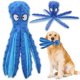 thumbnail image 1 of Juguete interactivo para perros chirriantes, sin relleno, con forma de pulpo y papel arrugado para perros medianos y grandes., 1 of 5