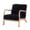 Black, variant on SUNICOL Stretch Armchair Slipcover with Zipper, Jacquard Spandex Wood Arm Chair Cover Protector, Elastic Removable Accent & Dining Chair Covers for Living Room, Home Decor, Black