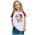 thumbnail image 4 of MKOSPLRT 3-14 Years Kids USA Star Stripes Fourth July Tee Shirts Short Sleeve Raglan Shirts Crew Neck American Flag Shirts for Girls Boys, 4 of 7