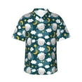 thumbnail image 2 of Yiaed Sweet Dream Lamb Print Hawaiian Shirt for Men Short Sleeve Button Down Shirts Beach Shirts for Men-Large, 2 of 5