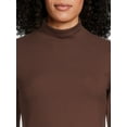 thumbnail image 4 of No Boundaries Women's Juniors Long Sleeve Mock Neck Top, Sizes XS-3XL, 4 of 5
