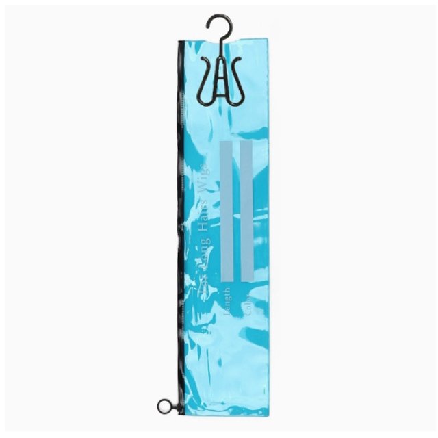 KAKOWELY Housse de Protection pour Perruque 2 Pcs Sacs en Pvc avec Crochets Sac de Rangement Imperméable pour Extensions de Cheveux Cintre Multifonctionnel pour Pinces à Cheveux 26.77"X5.51"X0.04 Pouces