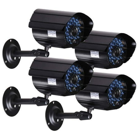 Vandal Proof Infrared 36 Led - VideoSecu CCTV 4 IR Day Night Vision Security Camera 36 Infrared LED Outdoor Weatherproof Home CCTV Surveillance CB8
