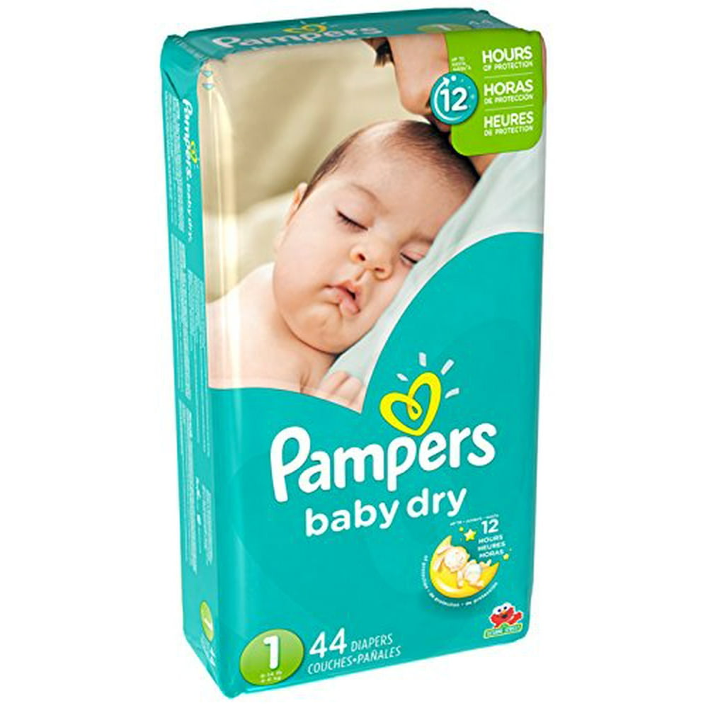Pampers Baby Dry Diapers Sesame Street Size 1 44 CT