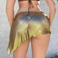 thumbnail image 7 of Xdegoge Sequin Micro Skirt for Women Metal Chain Wasitband Sparkly Bodycon Night Out Mini Skirts Low Rise Hip Wrap Glitter Rave Party Club Costume, 7 of 7