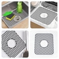 thumbnail image 3 of Sink Mat for Kitchen Sinks, Stainless Steel Drain Strainer Pad, Dish Drying and Mat, 3 of 6