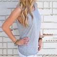 thumbnail image 4 of Mujeres verano moda Color sólido Sexy Casual espalda descubierta cuello redondo suelto sin mangas camisetas sin mangas pulóver Pompotops lopia993834, 4 of 7