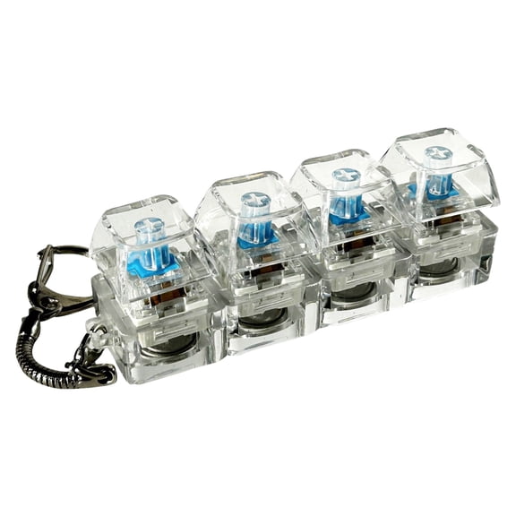 Multi Functional Keyboard Fidget Toy Keychain Clicker for Stress Relief Pinch Fingers Anxiety Unease Sturdy Reliable Non Fading