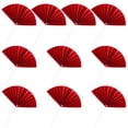 thumbnail image 3 of KAKOWELY 1 juego de 10 adornos decorativos para tartas de cumpleaños con forma de abanico (rojos), 3 of 4