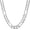 White Gold 20 inches, variant on Leander 7mm Figaro Chain Necklace Diamond Cut 24k Real Gold Plated