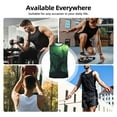 thumbnail image 3 of Yiaed Green Night Sky Moon Branches Print Men's Singlet Vests Summer Running Muscle Tank Tops Gym Undershirt Round Neck Sleeveless for man, 3 of 5