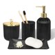 thumbnail image 1 of Set de accesorios de baño Kukikan Black Glass 4 piezas, 1 of 8