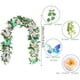 thumbnail image 3 of Guirnalda artificial de mariposas y hojas para decoración de paredes y puertas del hogar, 180 cm (70,8 pulgadas), guirnalda colgante de follaje artificial para envolver escaleras, mesas y, 3 of 6