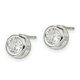 thumbnail image 3 of Auriga Fine Jewelry 925 Sterling Silver 7mm Round CZ Bezel Set Stud Earrings for Women, 3 of 4