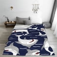 thumbnail image 5 of Honeii Angry Shark Print Fleece Blanket - Throw Blanket for Bed, Sofa, Couch, Camping, and Travel , Microplush Ultra Soft Warm Blanket-50"x40", 5 of 7