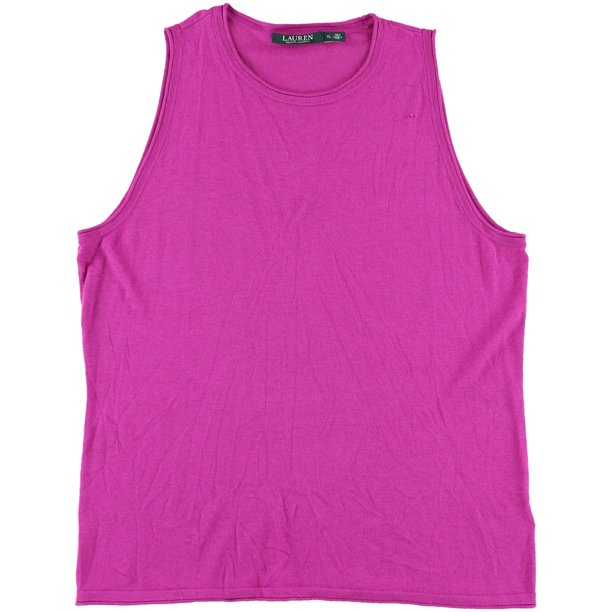 Camiseta sin mangas Ralph Lauren mezcla de Seda color morado extragrande