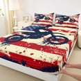 thumbnail image 3 of jejeloiu Extreme Sports Motorcycle Queen Sheet Sets,Watercolor Splash Ink Bed Set For Boys Teens 4pcs, 3 of 7