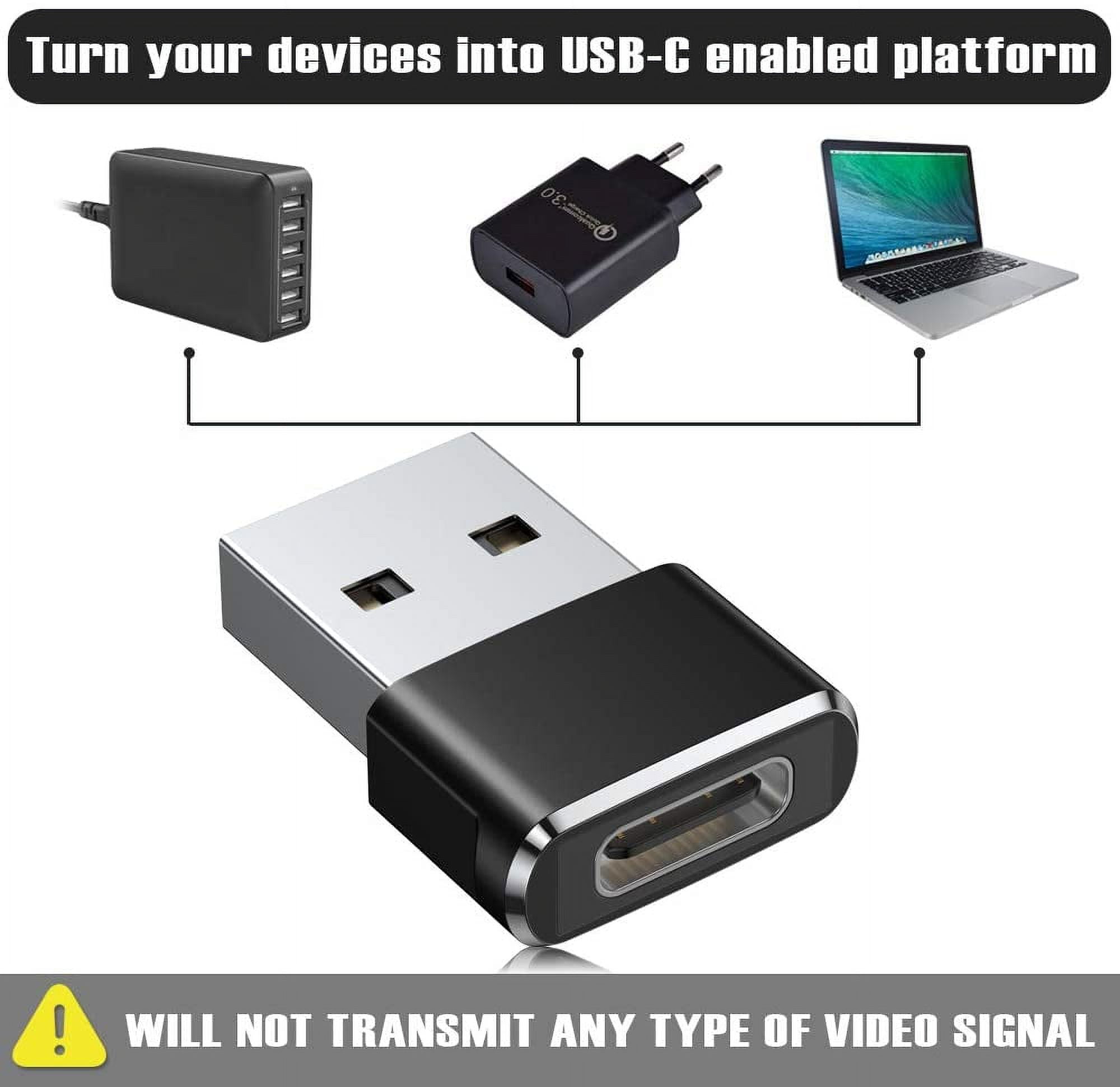 USB to USB C Adapter 3 Pack,Type C Female to USB A Male Charger Cable Converter