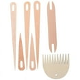 thumbnail image 3 of 1 Set Wooden Shuttle Weaving Sticks Little Shuttle And Comb Tapestry Weaving Tool, 3 of 3