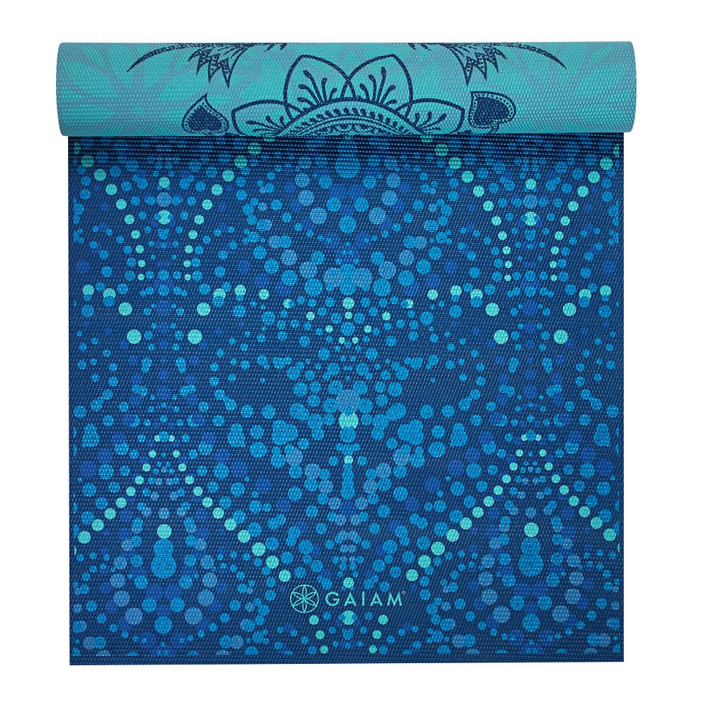 Gaiam Premium Reversible Yoga Mat, Mystic Sky, 6mm Thick