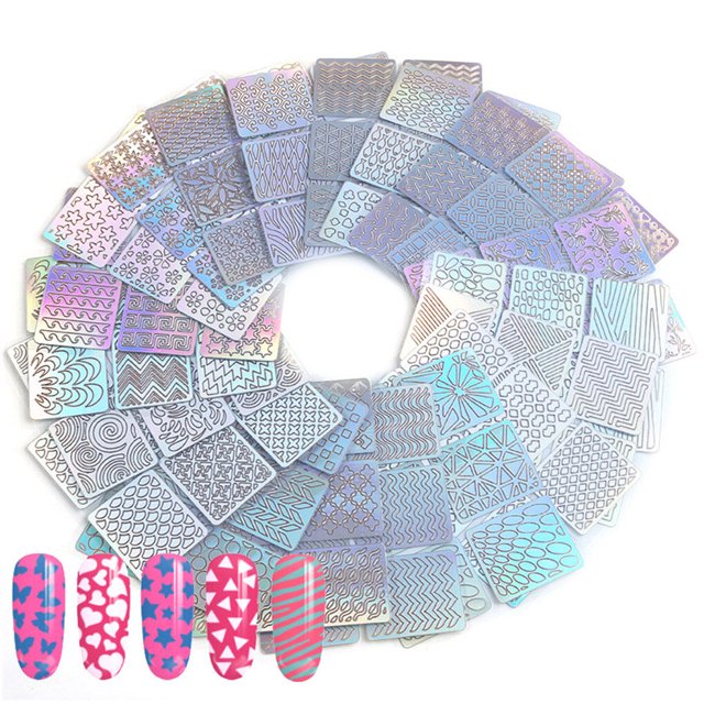 Transemion 24 Pcs/set Nail Sticker Girl Gel Nail Extension Decal Manicure Art Decoration pattern random 24pcs 1Set