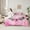 Pink, variant on Manfei Kawaii Christmas Snowman 7-Piece Bedding Comforter Set,Polka Dots Bowtie King Bedding Sets,White Red Bed Sheets For Kids,Microfiber Bedroom Decor Reversible