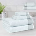 thumbnail image 2 of GLAMBURG Ultra Soft 6 Pack Cotton Towel Set, Contain 2 Bath Towels 28x55 inches, 2 Hand Towels 16x24 inches & 2 Wash Coths 12x12 inches, Compact Lightweight Quickdry Towel Set for Everyday use- White, 2 of 8