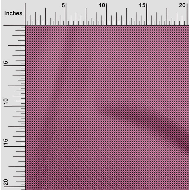 oneOone Organic Cotton Poplin Twill Fabric Gingham Check Print Fabric BTY 42 Inch Wide