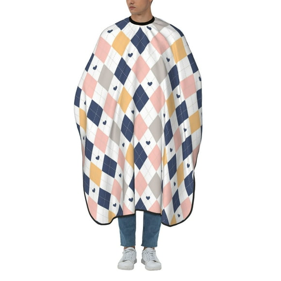ZICANCN Hair Cutting Cape for Adults, Geometry Hearts Background Cape Salon Barber Cape for Hair Stylist Shampoo Capes Waterproof 55x66 IN