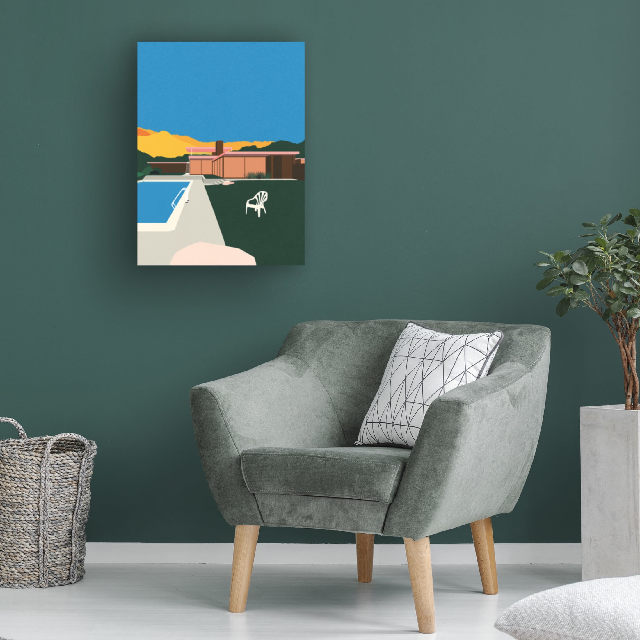 Trademark Fine Art Rosi Feist Kaufmann Desert House Poolside Canvas Wall Art