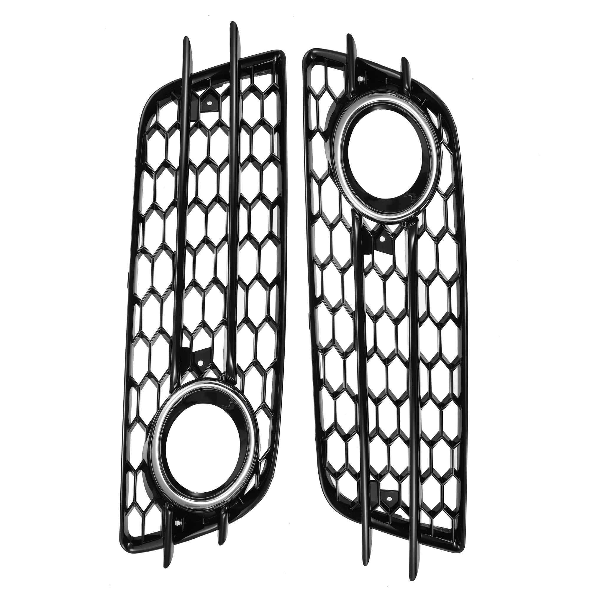 Unique Bargains Pair Front Fog Light Mesh Grille Type Grill