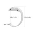 thumbnail image 2 of Hiroekza Purse Hook for Table Desk Counter Stainless Steel C Shape Handbag Hanger Heavy Duty Backpack Hook for Student Office Home Detachable Movable Non Stick Portable Desk Hanging Bag Hook White, 2 of 7