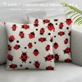 thumbnail image 3 of Fenyluxe  Ladybug Pillow Cover,Decorative Throw Pillow Ladybird Seamless Pattern Pillow cases Outdoor Indoor Square Cushion Covers for Home Sofa couch 20x20in, 3 of 5