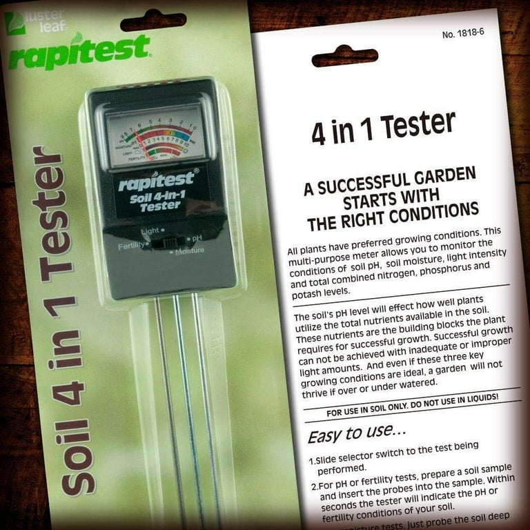 Luster Leaf 1818 Rapitest 4-in-1 Soil Tester for pH