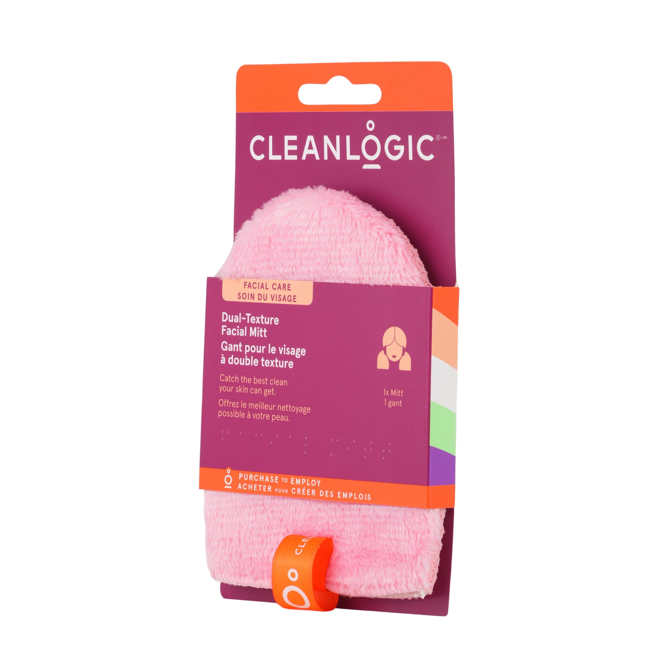 Cleanlogic Dual Texture Face Mitt, 1 count