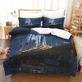 thumbnail image 1 of CAYBES Titanic 3D Printed Quilt Cover Duvet Cover Bedding Set Comfortable Jack And Rose Motion Picture Pattern Bedding Set With Pillowcases Bed Set Bed Bedclothes Home Textile King, 1 of 5