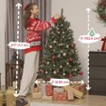 thumbnail image 3 of HOMCOM 5ft Frosted Christmas Tree with Dual Colour, Full Spruce Xmas Tree, 3 of 10