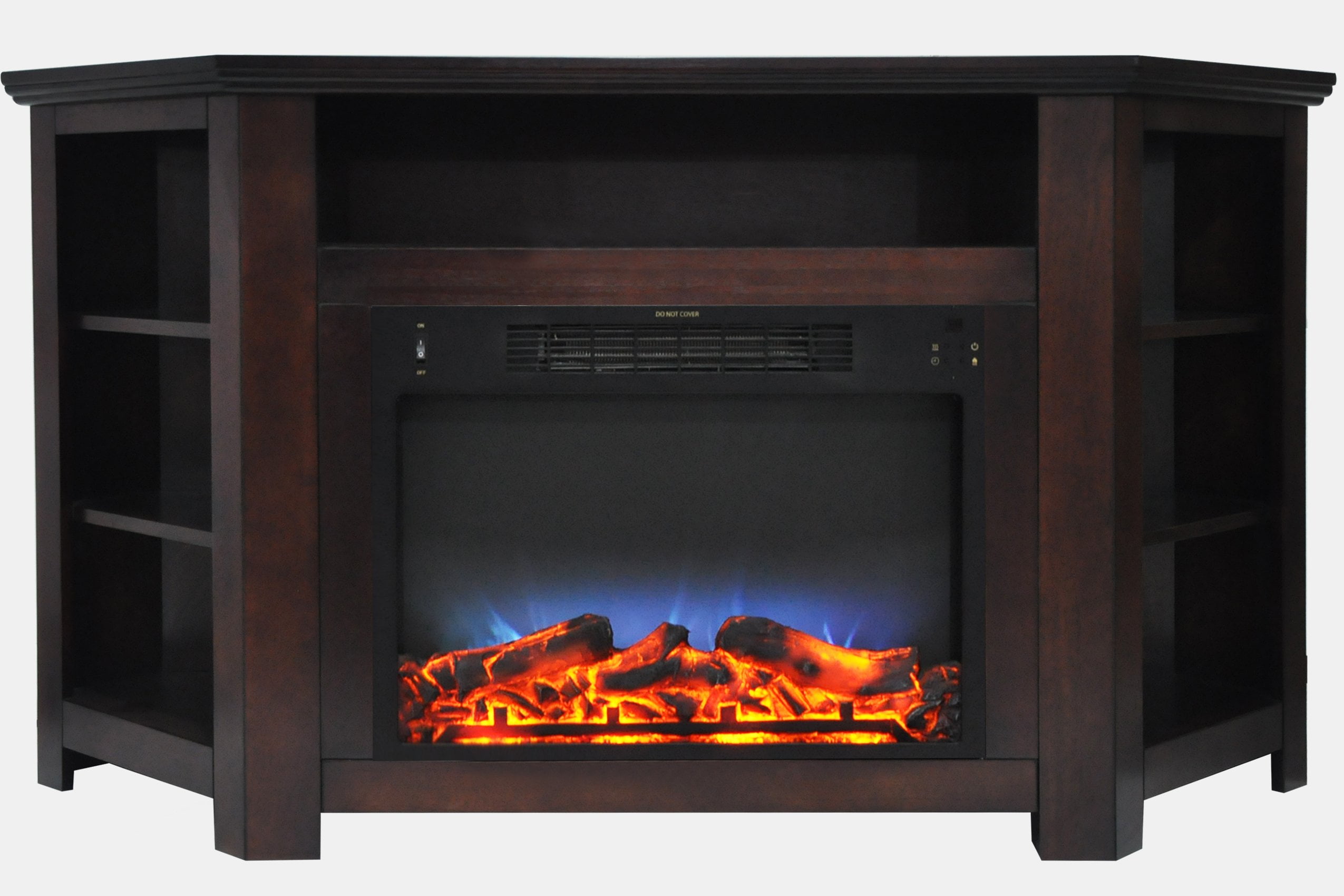 Cambridge Stratford 56 Electric Corner Fireplace Heater With Led Multi Color Flame Display