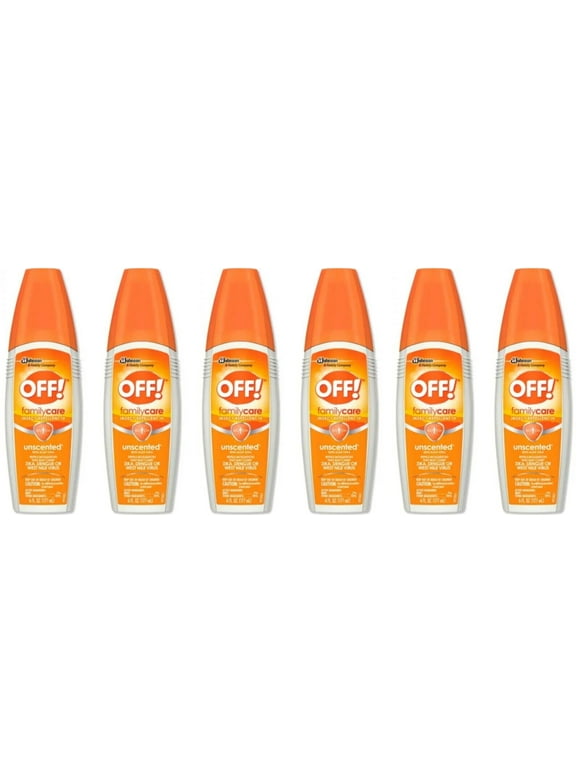 OFF! FamilyCare Unscented Insect Repellent Bug spray AloeVera 7% Deet 6 oz. 6 PK