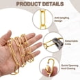 thumbnail image 3 of Uxcell 1ft Lighting Hanging Chain, 4mm/0.16" Looping Metal Pendant Chandelier Chain Extension with 2 Quick Link Lock for Hanging Plant Pendant Chandelier Light Fixture, Gold Yellow, 3 of 6