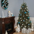 thumbnail image 3 of National Tree Company Pre-Lit Artificial Christmas Tree, Blue, Dunhill Fir, Clear Lights, Includes Stand, 7.5 Feet, 3 of 4