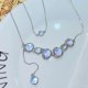 thumbnail image 3 of 2 piezas de collar de nube de flores de corazón de diamante colorido estilo dopamina accesorios para mujer, 3 of 8
