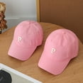 thumbnail image 4 of Eoperou Unisex Embroidery P Letter Print Extended Brim Adjustable Baseball Hat Floppy Dome Large Head Circumference Sunscreen Hat, 4 of 8