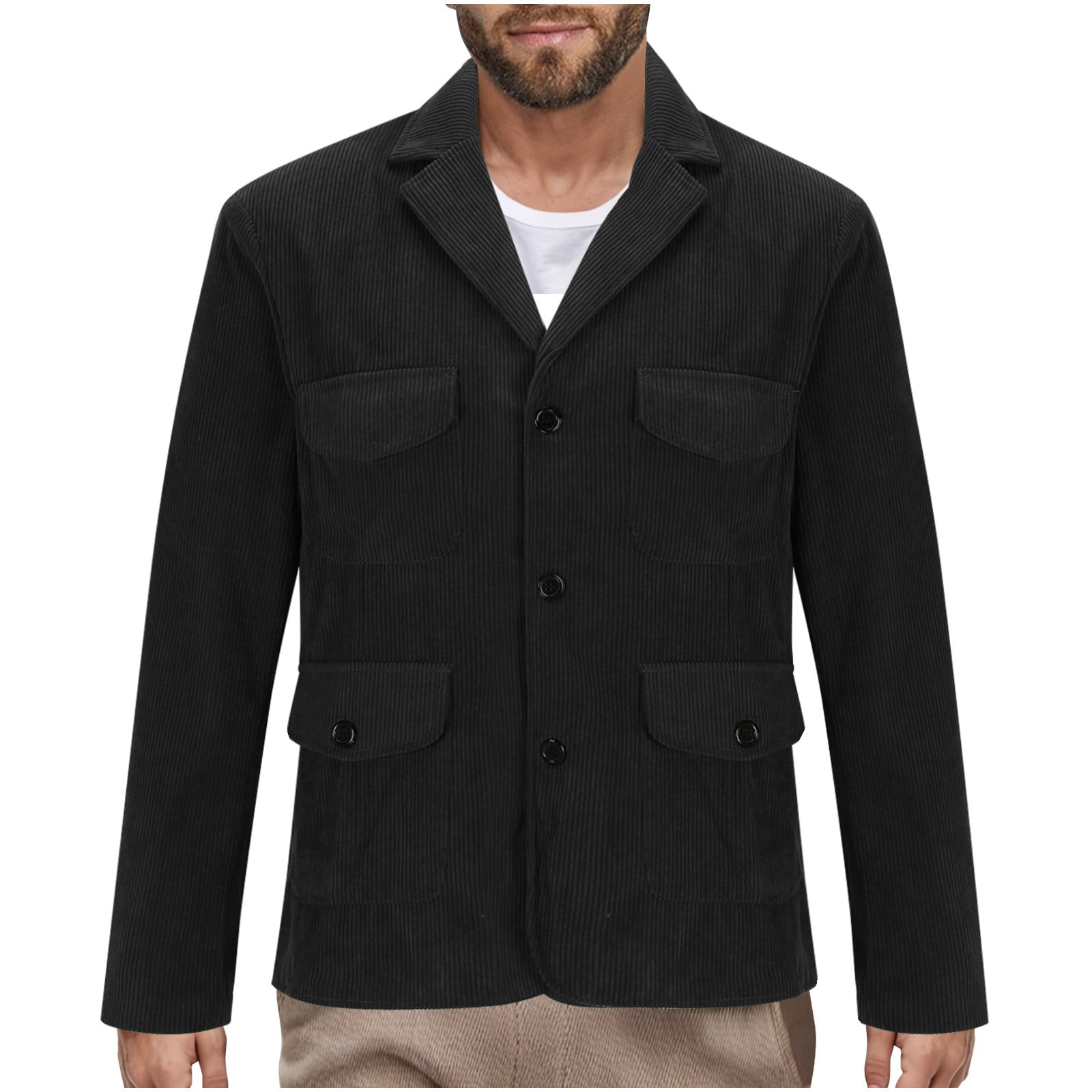 ELFINDEA Mens Coats and Jackets Winter Solid Color Jacket Spring