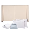thumbnail image 1 of Cabecera King Size Milan + 2 Almohadas One + Protector Cloud + Sábanas Softy Beige, 1 of 12