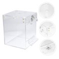 thumbnail image 3 of SHOWERORO 1Pack Hanging Bird Bath Tub Acrylic Transparent Bath Bowl for Birds, 3 of 8
