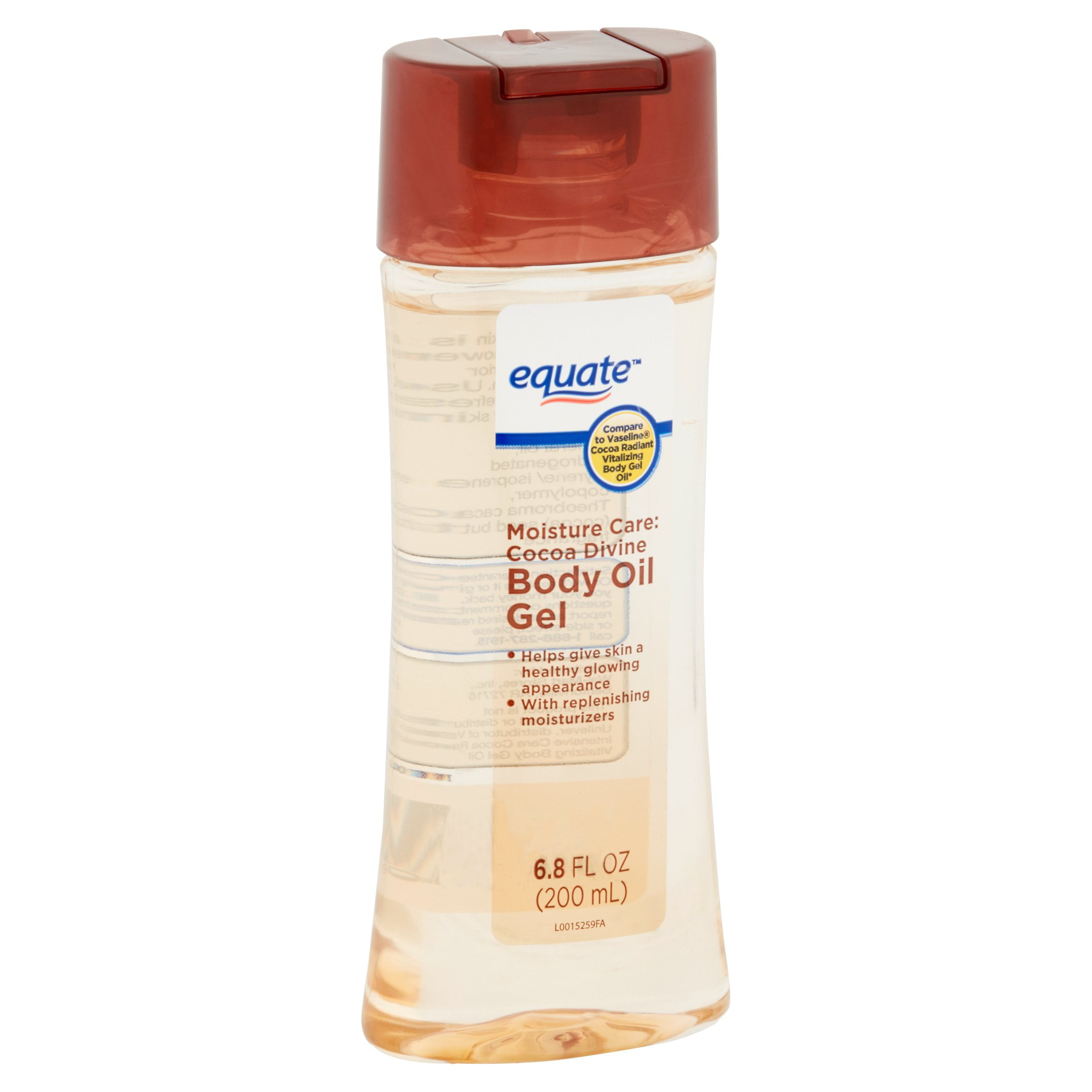6Bottles Equate Moisture Care Cocoa Divine Body Oil Gel, 6.8 Oz