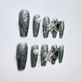 thumbnail image 4 of Pure Handmade Press on nails, JC Press On Nails Kit , Short Length Nail Press Ons, Durable, Easy Application, Stylish Impress Press On Nails,Perfect for Daily Wear & Special Occasions（E36 M）, 4 of 5