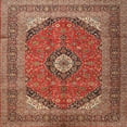 thumbnail image 1 of Ahgly Company Indoor Square Traditional Red Medallion Area Rugs, 8' Square, 1 of 6